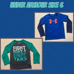 Under Armour boys long sleeve shirts size 6